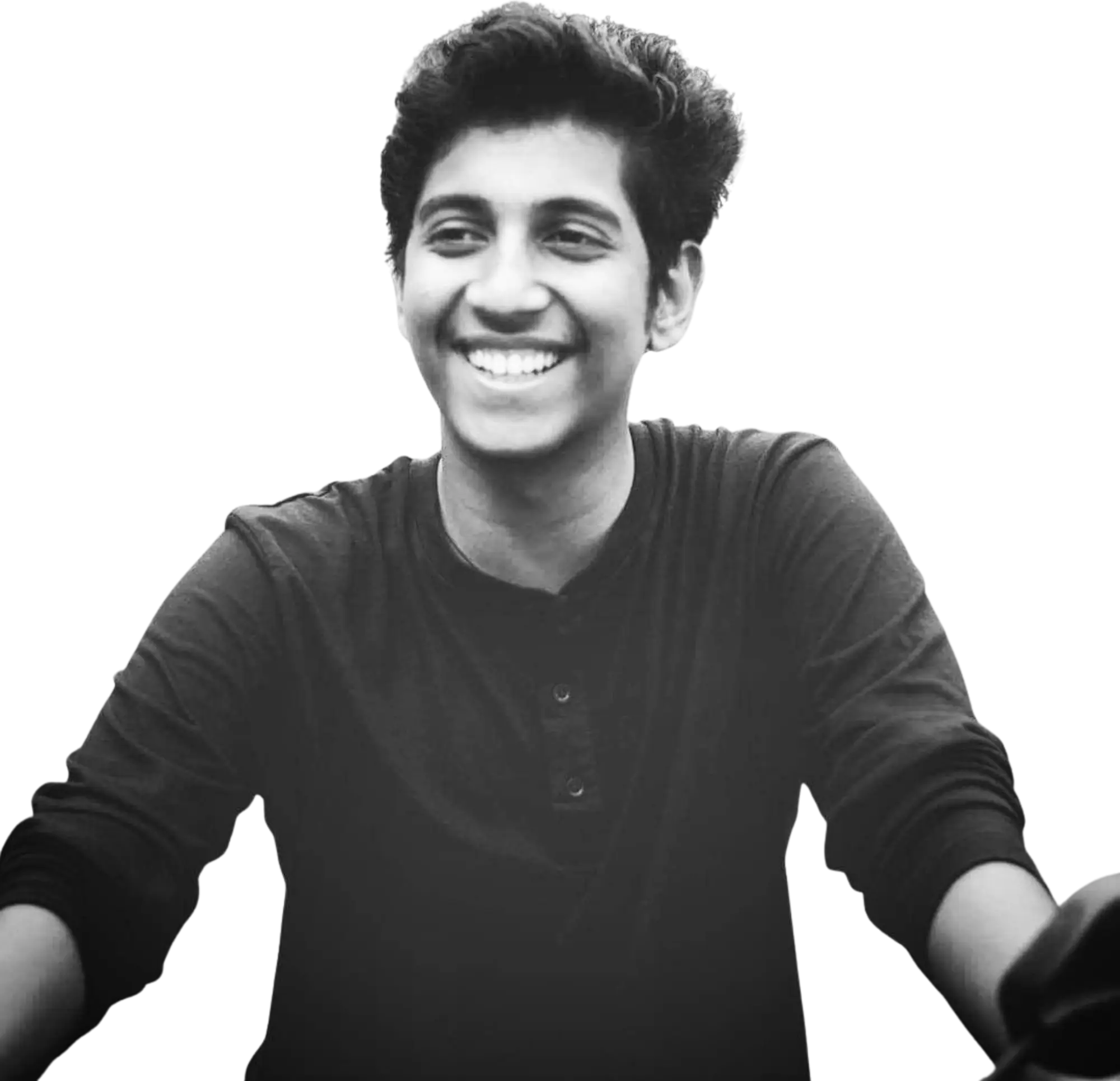 Ananth Pranav, smiling